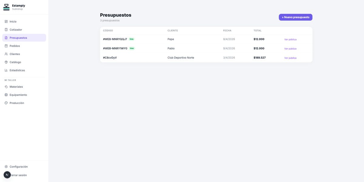 Orçamentos profissionais